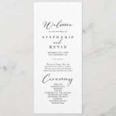 Idyllic stijlvolle kalligrafie bruiloft programmakaart (Voorkant)