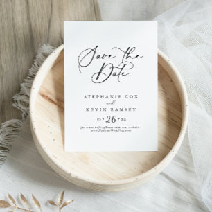 Idyllic stijlvolle kalligrafie bruiloft save the date