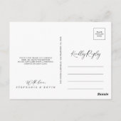 Idyllic stijlvolle kalligrafie Dank u Briefkaart (Achterkant)