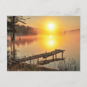 Idyllic Sunrise   Misty Mountain Lake, Bulgarije Briefkaart