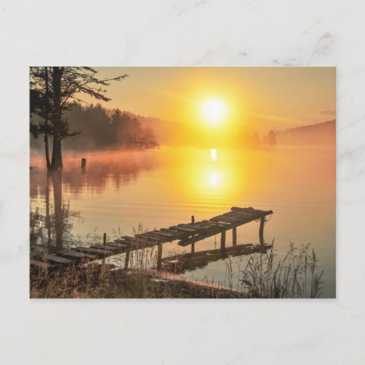 Idyllic Sunrise | Misty Mountain Lake, Bulgarije Briefkaart (Voorkant)