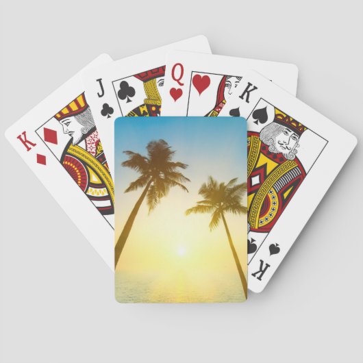 Idyllic tropische hemel pokerkaarten (Achterkant)
