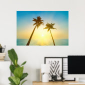 Idyllic tropische hemel poster (Thuiskantoor)