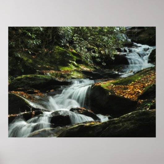 Idyllic waterfall Photo Poster (Voorkant)