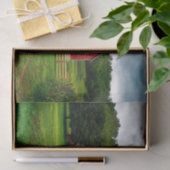 Idyllic Wisconsin Red Barns in Emerald Grass Field Tissuepapier (Geschenk)