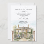 Idyllisch Engels Manor Classic Destination Wedding Kaart (Voorkant)