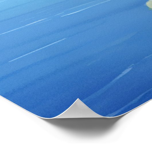 Idyllisch Grieks Eiland: Digitale Waterverf Art Pr Poster (Hoek)