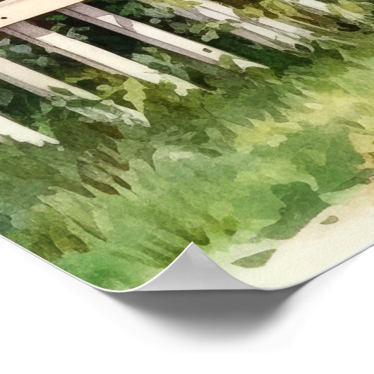 Idyllisch klimmen van Rozen op het platteland Poster (Hoek)