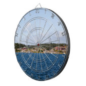 Idyllisch kustlandschap dartbord (Voorkant Rechts)