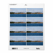 Idyllisch kustlandschap etiket (Full Sheet)