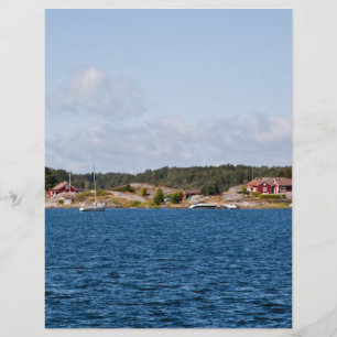 Idyllisch kustlandschap flyer