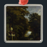 Idyllisch landschap metalen ornament<br><div class="desc">Idyllisch landschap | door Albert Meyering | Art Location: Hamburger Kunsthalle,  Hamburg,  Duitsland | Nederlandse kunstenaar | Collectie Afbeelding nummer: XKH226768</div>