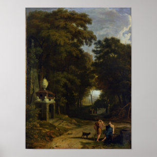 Idyllisch landschap poster