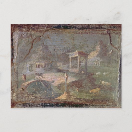 Idyllisch landschap, uit het Herculaneum, Briefkaart (Voorkant)