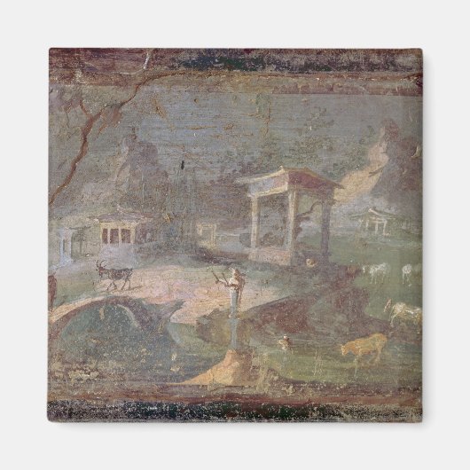 Idyllisch landschap, uit het Herculaneum, Magneet (Voorkant)