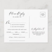 Idyllisch stijlvol kalligrafie Blauwgroen menu Keu (Achterkant)