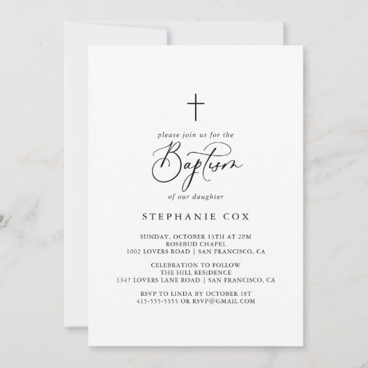 Idyllisch stijlvol kalligrafiemaptisme kaart (Voorkant)