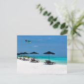 Idyllisch tropisch strand op de Malediven Briefkaart (Staand voorkant)