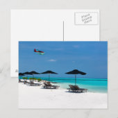 Idyllisch tropisch strand op de Malediven Briefkaart (Voorkant / Achterkant)