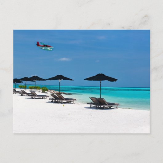 Idyllisch tropisch strand op de Malediven Briefkaart (Voorkant)