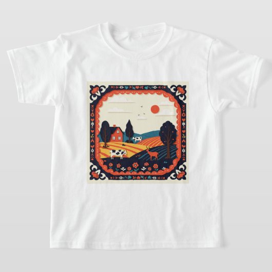 Idyllische boerderij t-shirt (Laagn)