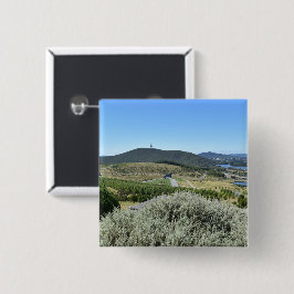 Idyllische dag in Canberra Vierkante Button 5,1 Cm