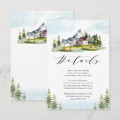 Idyllische details over de boorverbinding van de b informatiekaartje (Voorkant / Achterkant)