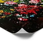 Idyllische hut door een stroom in een levendige be poster (Hoek)