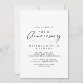 Idyllische kalligrafie 50ste huwelijksverjaardag kaart (Voorkant)