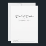 Idyllische kalligrafie Woorden van het Wisdom Advieskaart<br><div class="desc">Deze idyllische kalligrafie bruiloft woorden van wijsheids raad zijn perfect voor een ritje. Het eenvoudige en elegante ontwerp kenmerkt klassieke en fancy manuscripttypografie in zwart-wit. Deze kaarten zijn perfect voor een bruiloft, vrijgezellenfeest, baby shower, graduatiedag en nog veel meer. Pas de kaarten aan met de namen van de bruid en...</div>