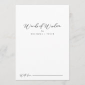 Idyllische kalligrafie Woorden van het Wisdom Advieskaart (Voorkant)