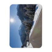 Idyllische lege weg door een winterlandschap, 2 magneet (Verticaal)