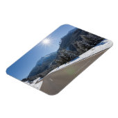 Idyllische lege weg door een winterlandschap, 2 magneet (Linkerzijde)