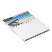 Idyllische Natuur van de Tropische Beach Notitieblok (Schuin)