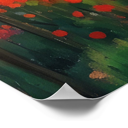 Idyllische Spring Farmstead Cherry Blossoms op San Poster (Hoek)