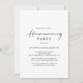 Idyllische stijlvolle Calligrafie Housewarming Par Kaart (Voorkant)