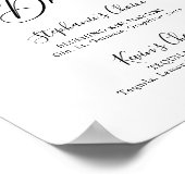 Idyllische stijlvolle kalligrafie handtekening dra poster (Hoek)