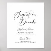 Idyllische stijlvolle kalligrafie handtekening dra poster (Voorkant)