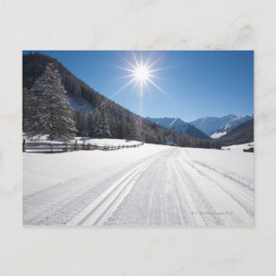 idyllische winterlandschappen in de berwanger tal; briefkaart