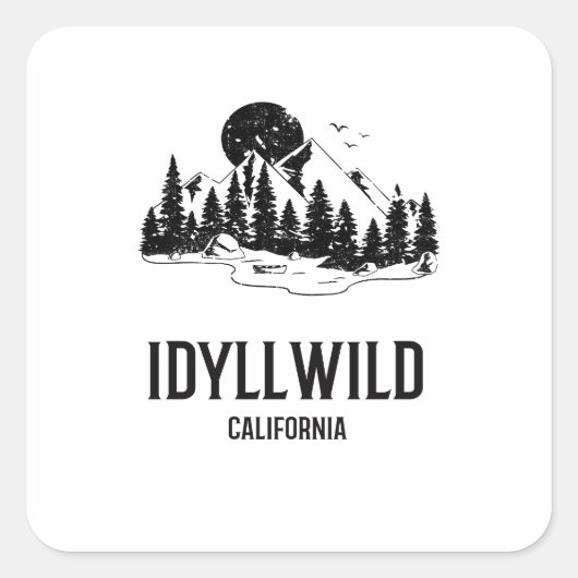 Idyllwild - Californië Vierkante Sticker (Voorkant)
