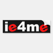 ie4me bumpersticker (Voorkant)