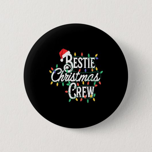 Ie Christmas Crew Funny Friend Matching Friends  Ronde Button 5,7 Cm (Voorkant)