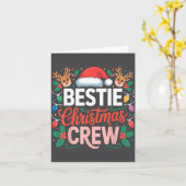 Ie Christmas Crew Santa Hat Holiday Art Matching F Kaart (Gele Bloem)