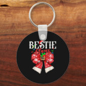 Ie Claus Friend Couples Coquette Bow Xmas Lights Sleutelhanger (Voorkant)