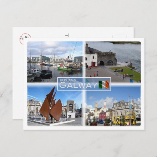 IE Ierland - Galway - Briefkaart (Voorkant / Achterkant)