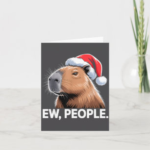 Ie mensen Capybara Kerst humor Kaart