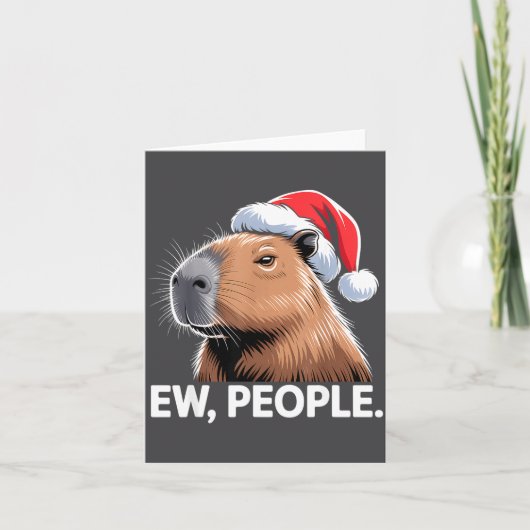 Ie mensen Capybara Kerst humor  Kaart (Voorkant)