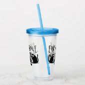 Ie Mensen Grappig Meowende Zwarte Katten Acryl Drinkbeker (Links)