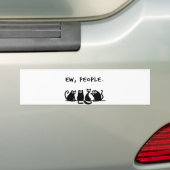 Ie Mensen Grappig Meowende Zwarte Katten  Bumpersticker (Op auto)