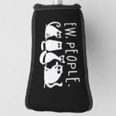 Ie Mensen Grappig Meowende Zwarte Katten Golfheadcover (Draai 90)